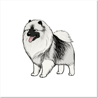 Keeshond Cartoon Dog Posters and Art